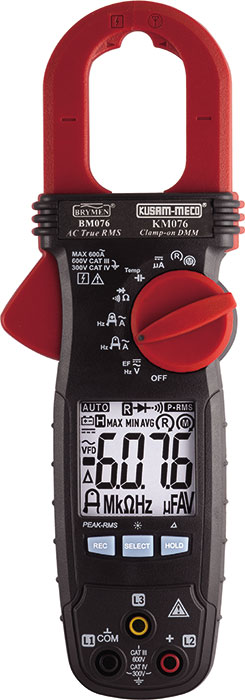 600A AC True Rms Digital  Clampmeter VFD