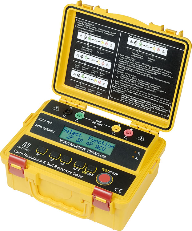 Digital 4 Wire Earth Resistance Tester